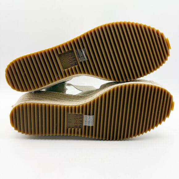 Eileen Fisher Womens Willow Wedge Sandal US 10 EU 40.5 Silver Glitter Suede NWOB - Picture 12 of 12